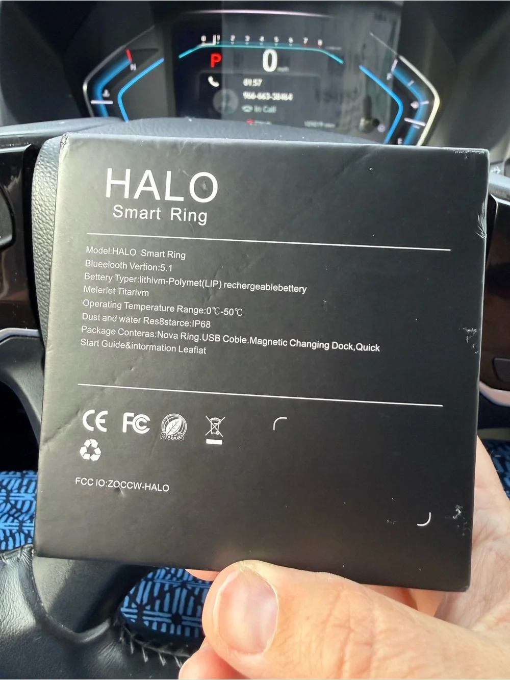 Halo Rose Gold Smart Ring size 11